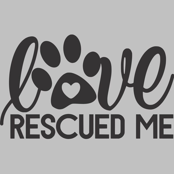 love rescued me pawprint Thumbnail
