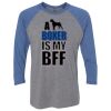 Unisex Triblend Three-Quarter Raglan T-Shirt Thumbnail