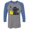Unisex Triblend Three-Quarter Raglan T-Shirt Thumbnail