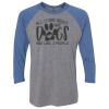 Unisex Triblend Three-Quarter Raglan T-Shirt Thumbnail