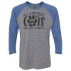 Unisex Triblend Three-Quarter Raglan T-Shirt Thumbnail